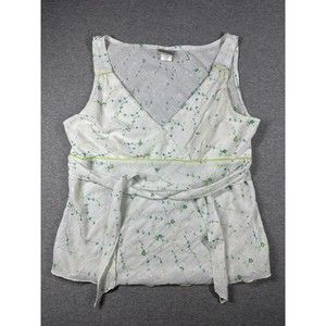 Vintage Tailor by B.Moss tank top -‎ back tie Large Y2K Floral